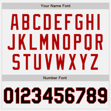 Load image into Gallery viewer, Custom White Black-Red Authentic Two Tone Baseball Jersey
