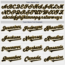 Load image into Gallery viewer, Custom White Black-Old Gold Authentic Two Tone Baseball Jersey
