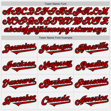 Load image into Gallery viewer, Custom White Red-Black Authentic Two Tone Baseball Jersey
