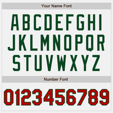 Load image into Gallery viewer, Custom White Red-Green Authentic Two Tone Baseball Jersey
