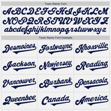 Load image into Gallery viewer, Custom White Navy Authentic Two Tone Baseball Jersey
