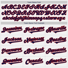 Load image into Gallery viewer, Custom White Navy-Red Authentic Two Tone Baseball Jersey
