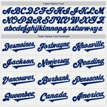 Load image into Gallery viewer, Custom White Navy-Light Blue Authentic Two Tone Baseball Jersey
