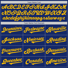 Load image into Gallery viewer, Custom Royal Gold Authentic Two Tone Baseball Jersey
