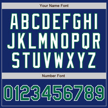 Load image into Gallery viewer, Custom Royal Kelly Green-White Authentic Two Tone Baseball Jersey
