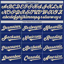 Load image into Gallery viewer, Custom Royal Cream Authentic Two Tone Baseball Jersey
