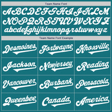 Load image into Gallery viewer, Custom Teal White Authentic Two Tone Baseball Jersey
