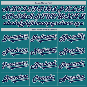 Custom Teal Navy-White Authentic Two Tone Baseball Jersey
