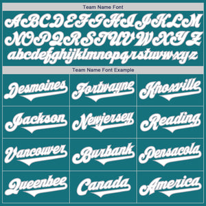 Custom Teal White-Gray Authentic Two Tone Baseball Jersey