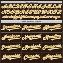 Load image into Gallery viewer, Custom Brown Cream-Old Gold Authentic Two Tone Baseball Jersey

