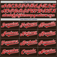 Load image into Gallery viewer, Custom Brown Red-White Authentic Two Tone Baseball Jersey
