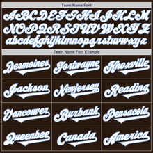 Load image into Gallery viewer, Custom Brown White-Light Blue Authentic Two Tone Baseball Jersey
