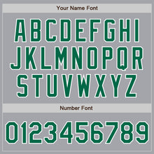 Load image into Gallery viewer, Custom Gray Kelly Green-White Authentic Two Tone Baseball Jersey

