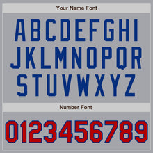 Load image into Gallery viewer, Custom Gray Red-Royal Authentic Two Tone Baseball Jersey
