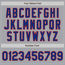 Load image into Gallery viewer, Custom Gray Royal-Red Authentic Two Tone Baseball Jersey
