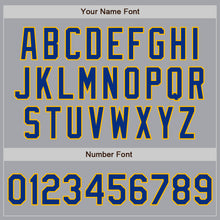 Load image into Gallery viewer, Custom Gray Royal-Gold Authentic Two Tone Baseball Jersey
