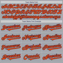 Load image into Gallery viewer, Custom Gray Orange-Navy Authentic Two Tone Baseball Jersey
