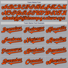 Load image into Gallery viewer, Custom Gray Orange-Black Authentic Two Tone Baseball Jersey
