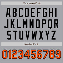Load image into Gallery viewer, Custom Gray Orange-Black Authentic Two Tone Baseball Jersey
