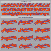 Load image into Gallery viewer, Custom Gray Orange-Purple Authentic Two Tone Baseball Jersey
