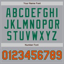 Load image into Gallery viewer, Custom Gray Orange-Kelly Green Authentic Two Tone Baseball Jersey
