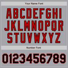 Load image into Gallery viewer, Custom Gray Black-Red Authentic Two Tone Baseball Jersey
