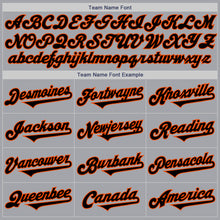 Load image into Gallery viewer, Custom Gray Black-Orange Authentic Two Tone Baseball Jersey
