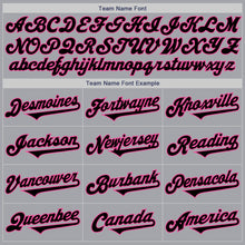 Load image into Gallery viewer, Custom Gray Black-Pink Authentic Two Tone Baseball Jersey
