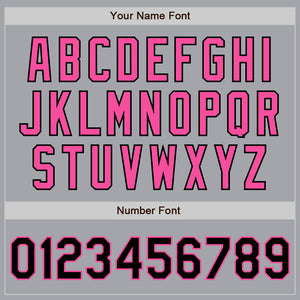 Custom Gray Black-Pink Authentic Two Tone Baseball Jersey