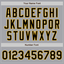 Load image into Gallery viewer, Custom Gray Black-Gold Authentic Two Tone Baseball Jersey
