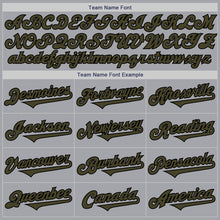 Load image into Gallery viewer, Custom Gray Olive-Black Authentic Two Tone Baseball Jersey
