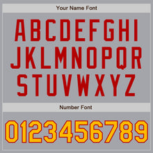 Load image into Gallery viewer, Custom Gray Gold-Red Authentic Two Tone Baseball Jersey
