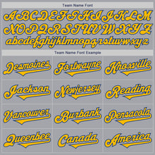 Load image into Gallery viewer, Custom Gray Gold-Royal Authentic Two Tone Baseball Jersey
