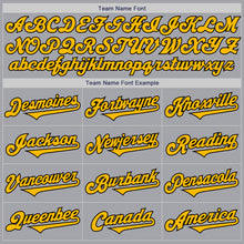 Load image into Gallery viewer, Custom Gray Gold-Black Authentic Two Tone Baseball Jersey
