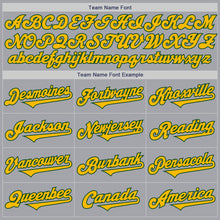 Load image into Gallery viewer, Custom Gray Gold-Green Authentic Two Tone Baseball Jersey
