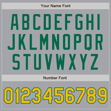 Load image into Gallery viewer, Custom Gray Gold-Kelly Green Authentic Two Tone Baseball Jersey
