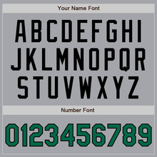 Load image into Gallery viewer, Custom Gray Kelly Green-Black Authentic Two Tone Baseball Jersey

