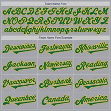 Load image into Gallery viewer, Custom Gray Kelly Green-Gold Authentic Two Tone Baseball Jersey
