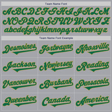 Load image into Gallery viewer, Custom Gray Kelly Green-Old Gold Authentic Two Tone Baseball Jersey
