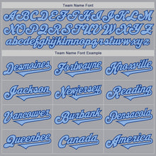 Load image into Gallery viewer, Custom Gray Light Blue-Royal Authentic Two Tone Baseball Jersey
