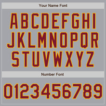 Load image into Gallery viewer, Custom Gray Crimson-Gold Authentic Two Tone Baseball Jersey
