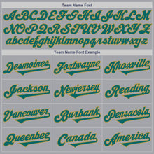 Load image into Gallery viewer, Custom Gray Teal-Old Gold Authentic Two Tone Baseball Jersey
