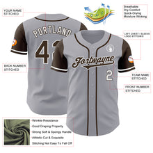 Load image into Gallery viewer, Custom Gray Brown-White Authentic Two Tone Baseball Jersey
