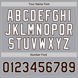 Custom Gray Brown-White Authentic Two Tone Baseball Jersey