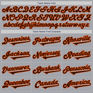 Custom Gray Brown-Orange Authentic Two Tone Baseball Jersey