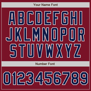 Custom Crimson Navy-White Authentic Two Tone Baseball Jersey