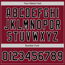Load image into Gallery viewer, Custom Crimson Black-White Authentic Two Tone Baseball Jersey
