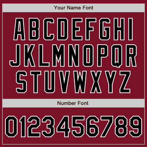 Custom Crimson Black-White Authentic Two Tone Baseball Jersey