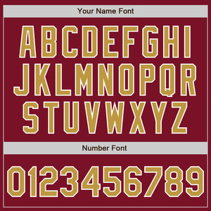 Custom Crimson Old Gold-White Authentic Two Tone Baseball Jersey