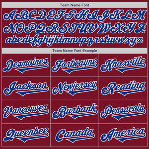 Custom Crimson Royal-White Authentic Two Tone Baseball Jersey